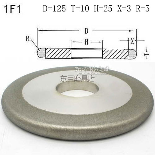 定制1F1光学玻璃镜片成型专用平行带弧合金砂轮 125D 10T 25H 5R